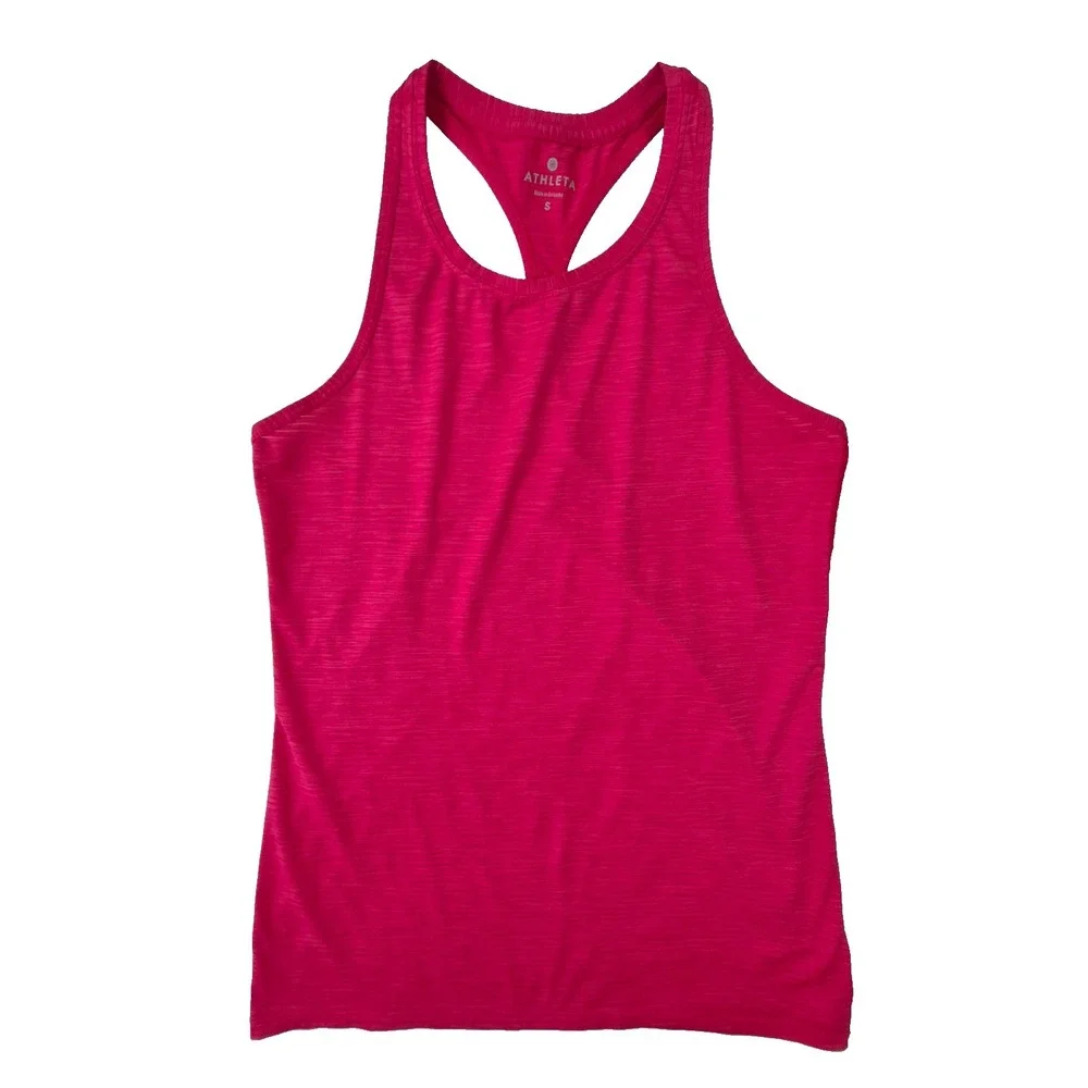 Athleta Racerback Tank Top Women's Small Pink Athletic Workout Stretch